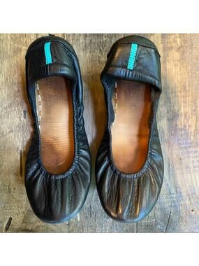 Tieks ballet flats Womens Size 7 black matte leather shoes goth fairy whimsigoth